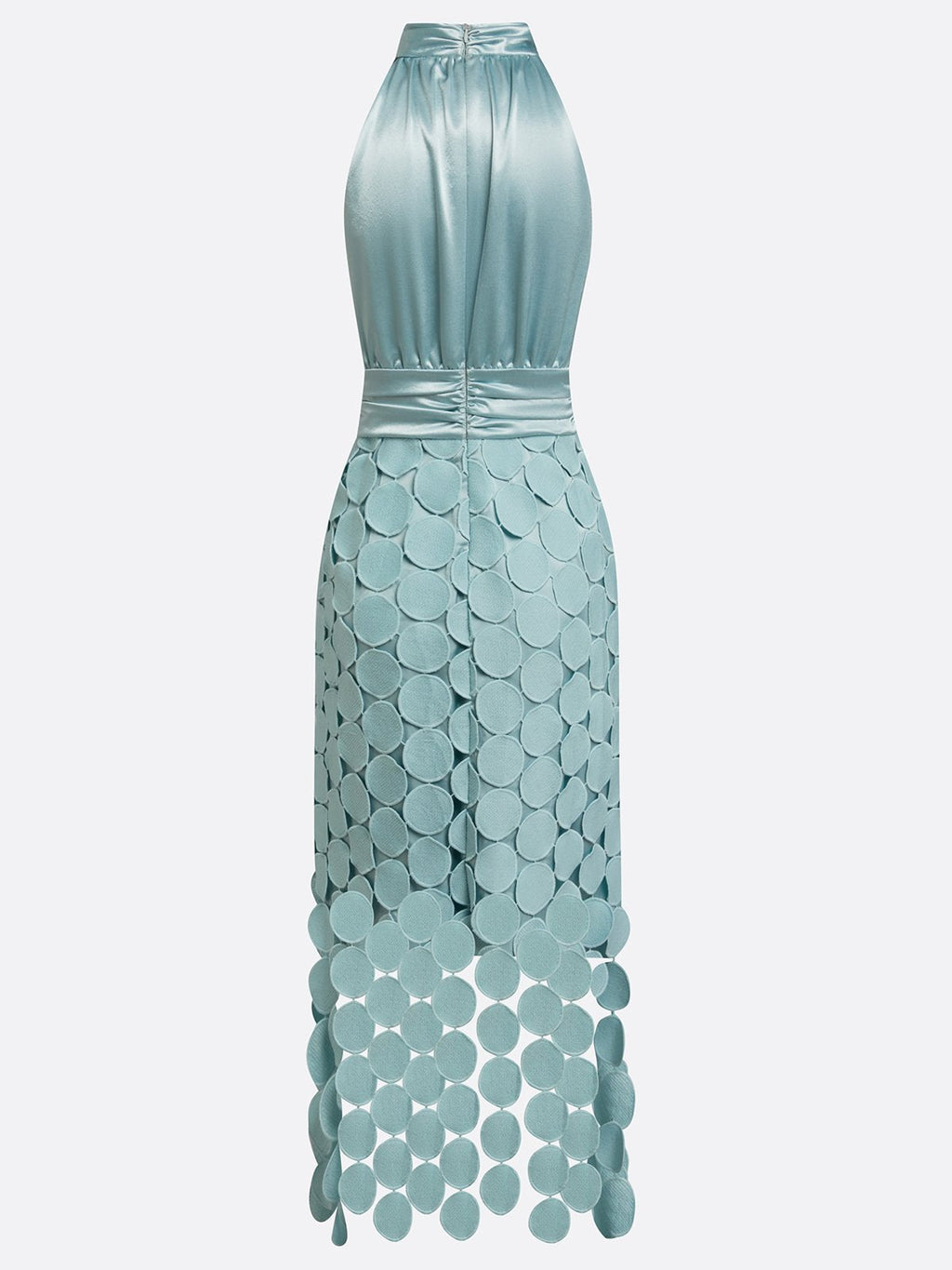 Damen Midikleid Clara – Hochzeitskleid mit Spitze & Stehkragen