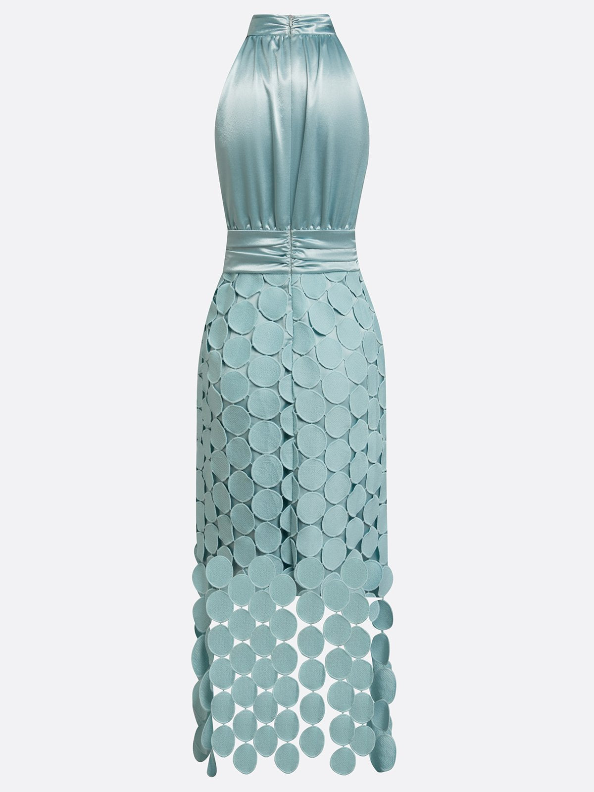 Damen Midikleid Clara – Hochzeitskleid mit Spitze & Stehkragen