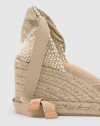 Damen Espadrille-Keilschuh Emma – Bio-Baumwolle, 7 cm Keilabsatz