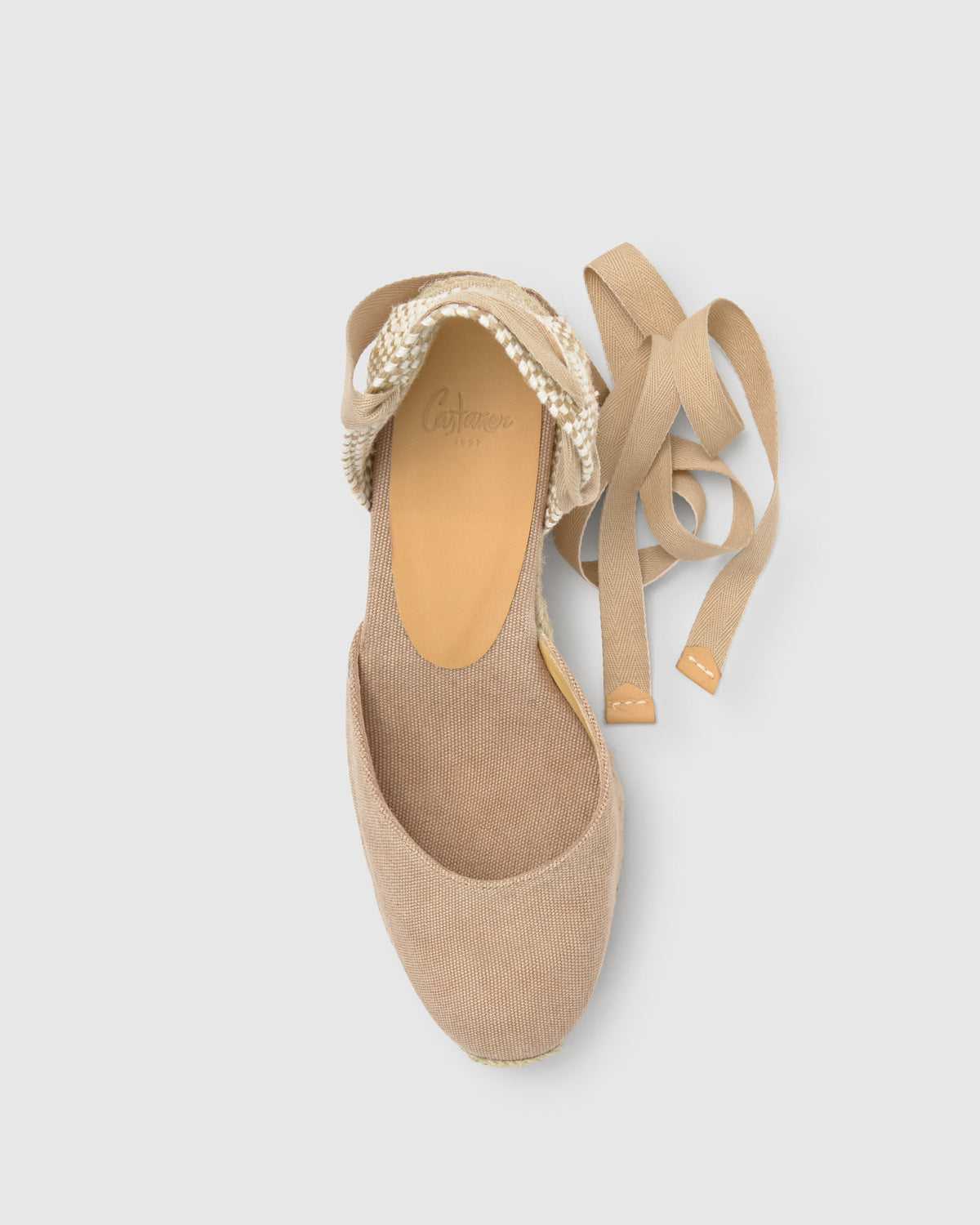Damen Espadrille-Keilschuh Emma – Bio-Baumwolle, 7 cm Keilabsatz