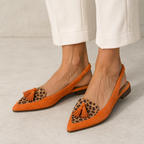 Damen Sandalen Lea – Flach mit Quasten, Wildleder