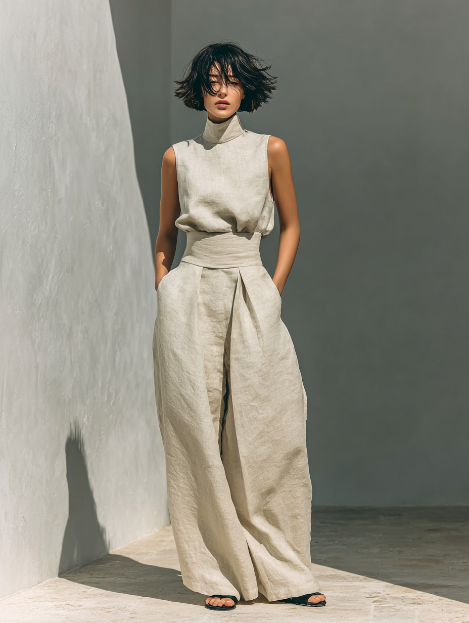 Damen Leinenanzug Elena – Minimalistisch, Baumwolle-Leinen