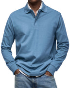 Herren Poloshirt langarm Felix – Eleganter Schnitt, zeitlos