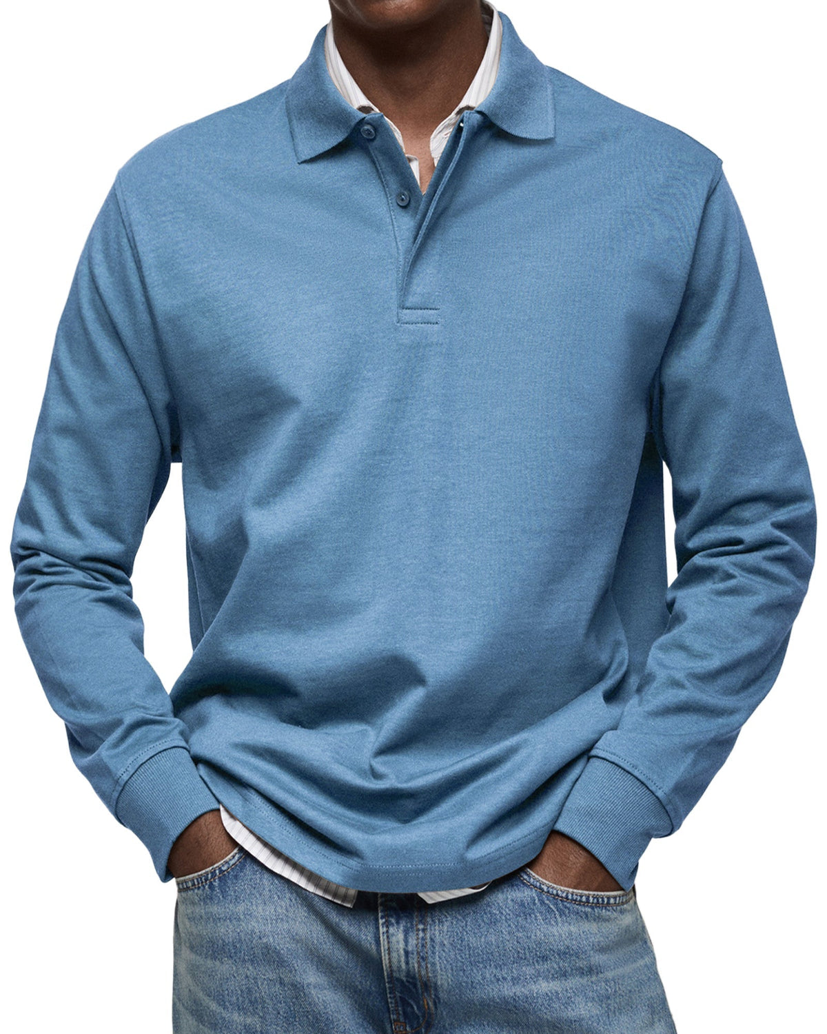 Herren Poloshirt langarm Felix – Eleganter Schnitt, zeitlos