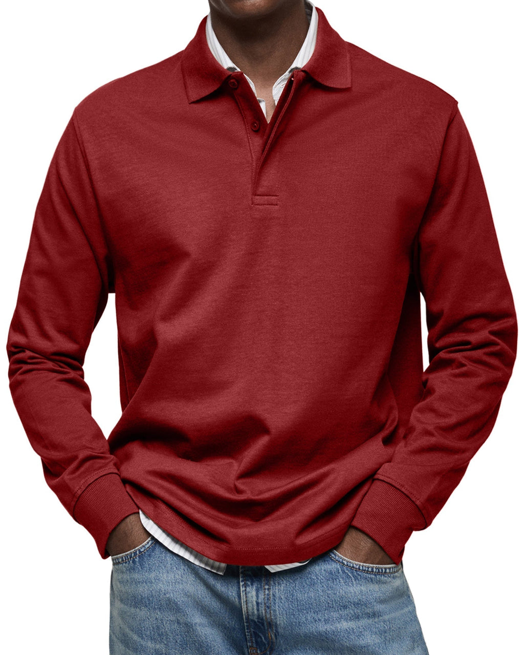 Herren Poloshirt langarm Felix – Eleganter Schnitt, zeitlos
