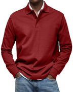 Herren Poloshirt langarm Felix – Eleganter Schnitt, zeitlos