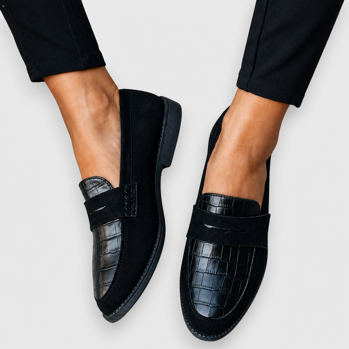 Damen Mokassin Emma – Eleganter Schleifen-Detail, Strukturiertes Design