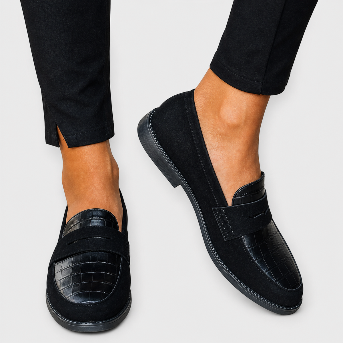 Damen Mokassin Emma – Eleganter Schleifen-Detail, Strukturiertes Design