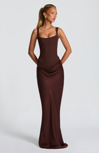 Damen Maxikleid Greta – Sanduhrform mit Korsett