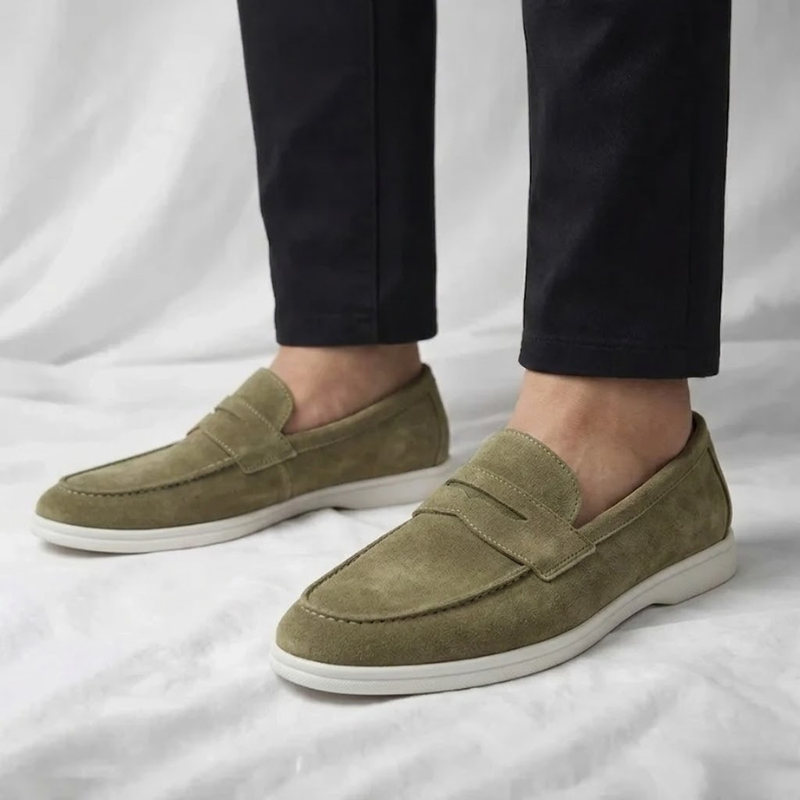 Herren Loafer Felix – Wildleder, Penny-Detail, Komfortabel