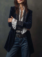 Damen Vintage Jacke Lina – Lang, elegant, zeitlos