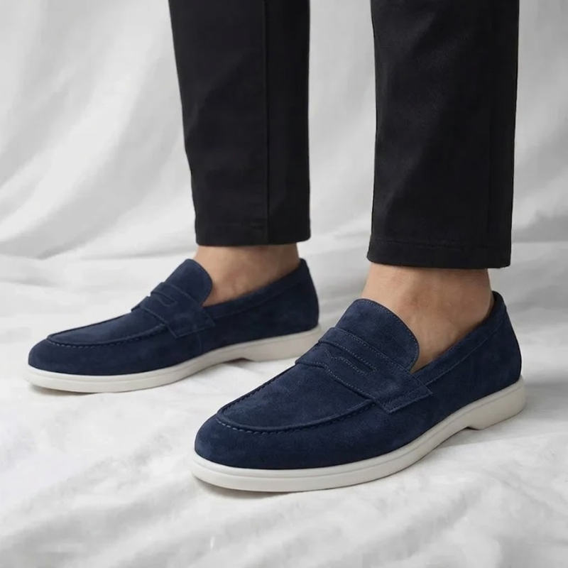 Herren Loafer Felix – Wildleder, Penny-Detail, Komfortabel