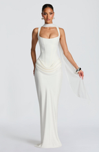 Damen Maxikleid Greta – Sanduhrform mit Korsett