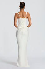 Damen Maxikleid Greta – Sanduhrform mit Korsett