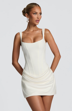 Damen Minikleid Emma – Tailliert, drapiert, elegant