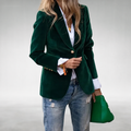 Damen Blazer Anna – Samtiger Stoff, tailliert