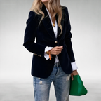 Damen Blazer Anna – Samtiger Stoff, tailliert