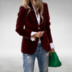 Damen Blazer Anna – Samtiger Stoff, tailliert