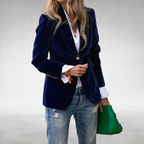 Damen Blazer Anna – Samtiger Stoff, tailliert