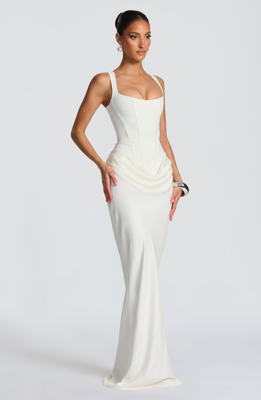 Damen Maxikleid Greta – Sanduhrform mit Korsett