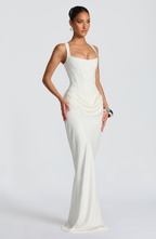 Damen Maxikleid Greta – Sanduhrform mit Korsett