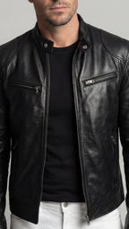 Herrenjacke Felix – Kunstleder elegant mit Futter
