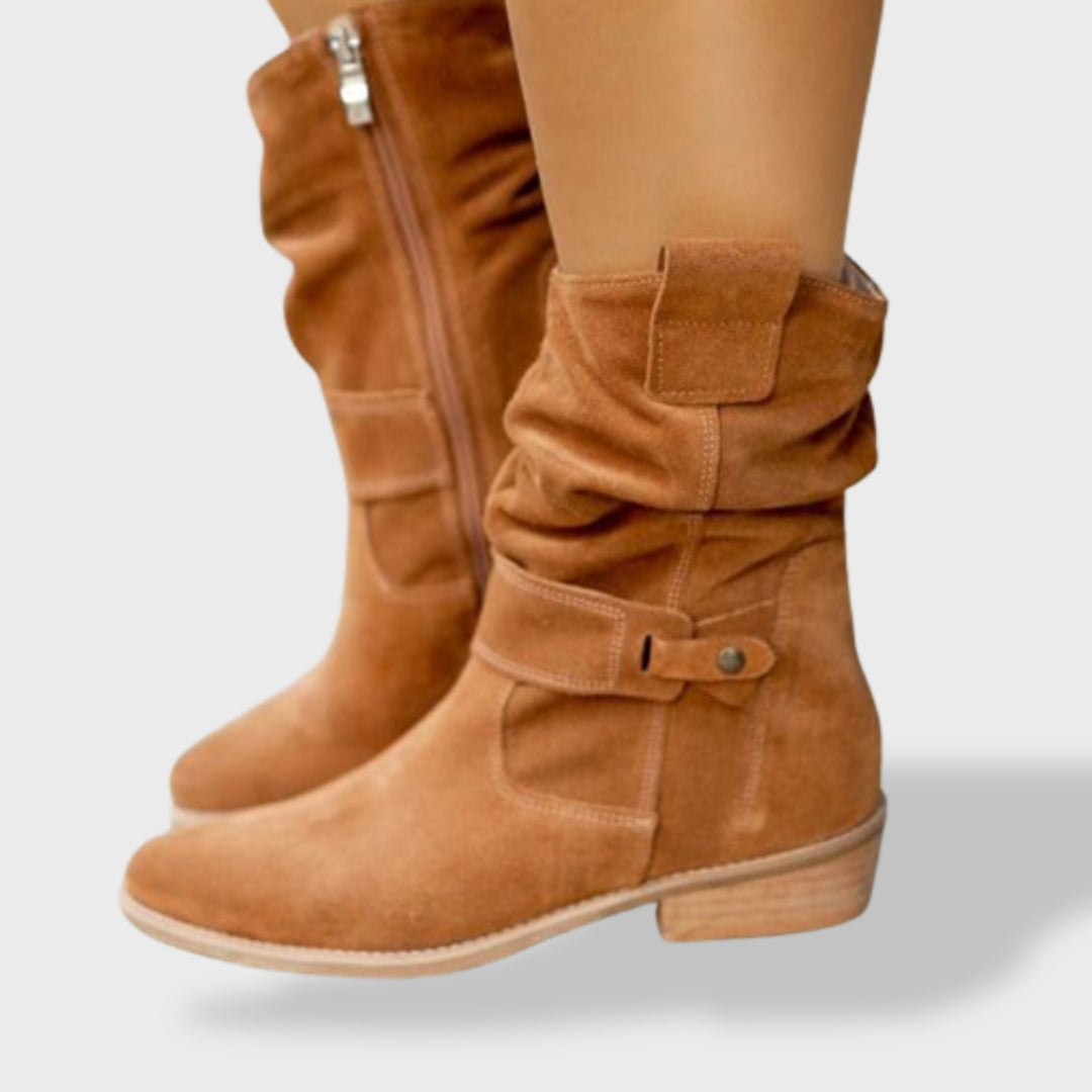 Damen Stiefeletten Lucia – Wildleder Reißverschluss