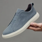 Herren Slip-On Wildlederschuhe Paul – Elegant, cremefarbene Sohle