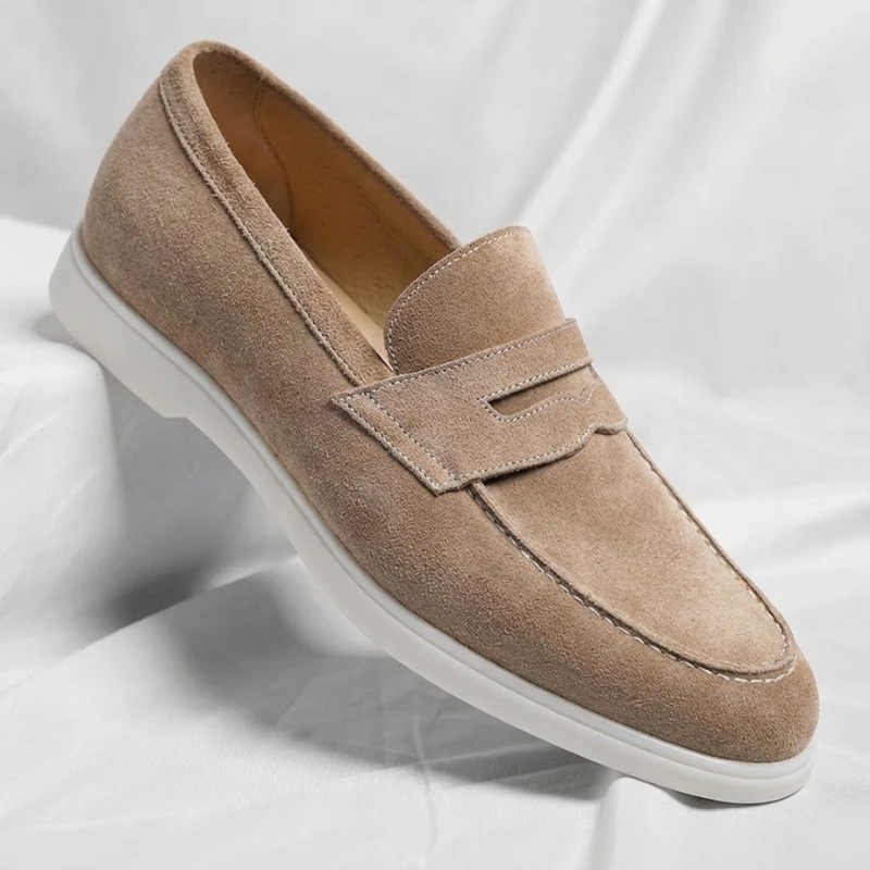 Herren Loafer Felix – Wildleder, Penny-Detail, Komfortabel