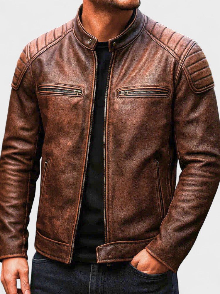 Herren Lederjacke Felix – Vintage Herbst, robust und zeitlos