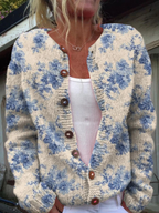 Damen Cardigan Helena – Vintage Strickstoff, klassischer Schnitt