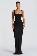 Damen Maxikleid Greta – Sanduhrform mit Korsett