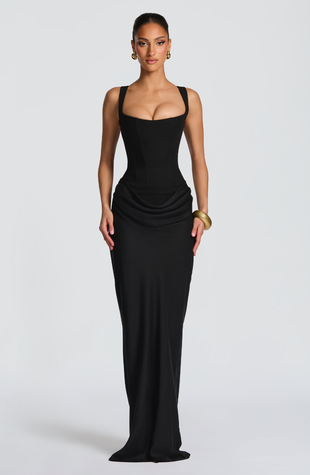 Damen Maxikleid Greta – Sanduhrform mit Korsett