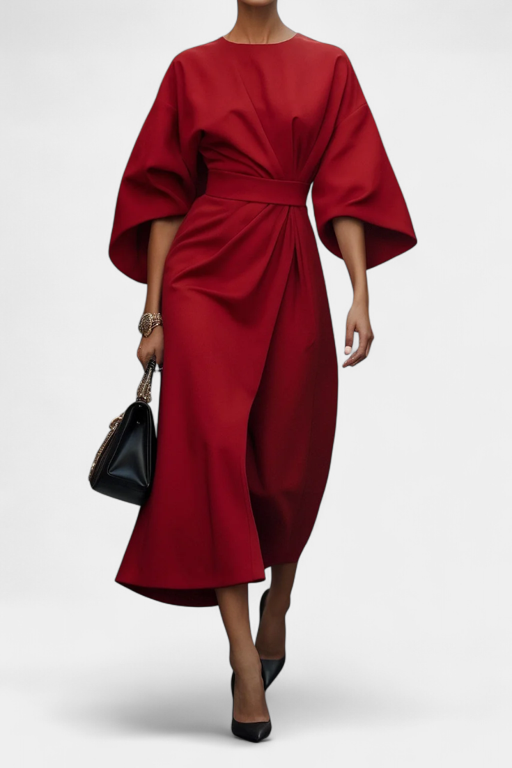 Damen Kleid Lena – Laternenärmel, tailliert