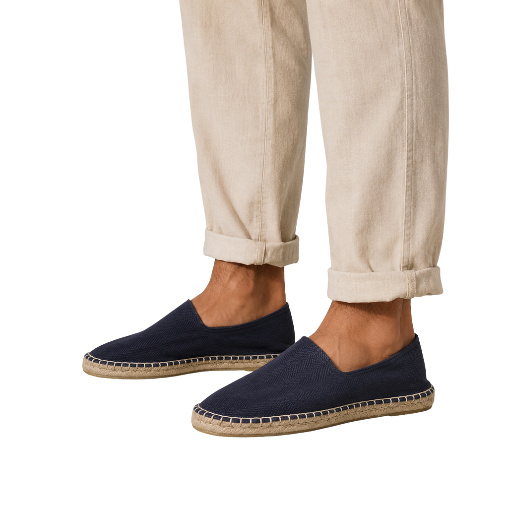 Herren Espadrilles Felix – Marineblau, Jute, leicht