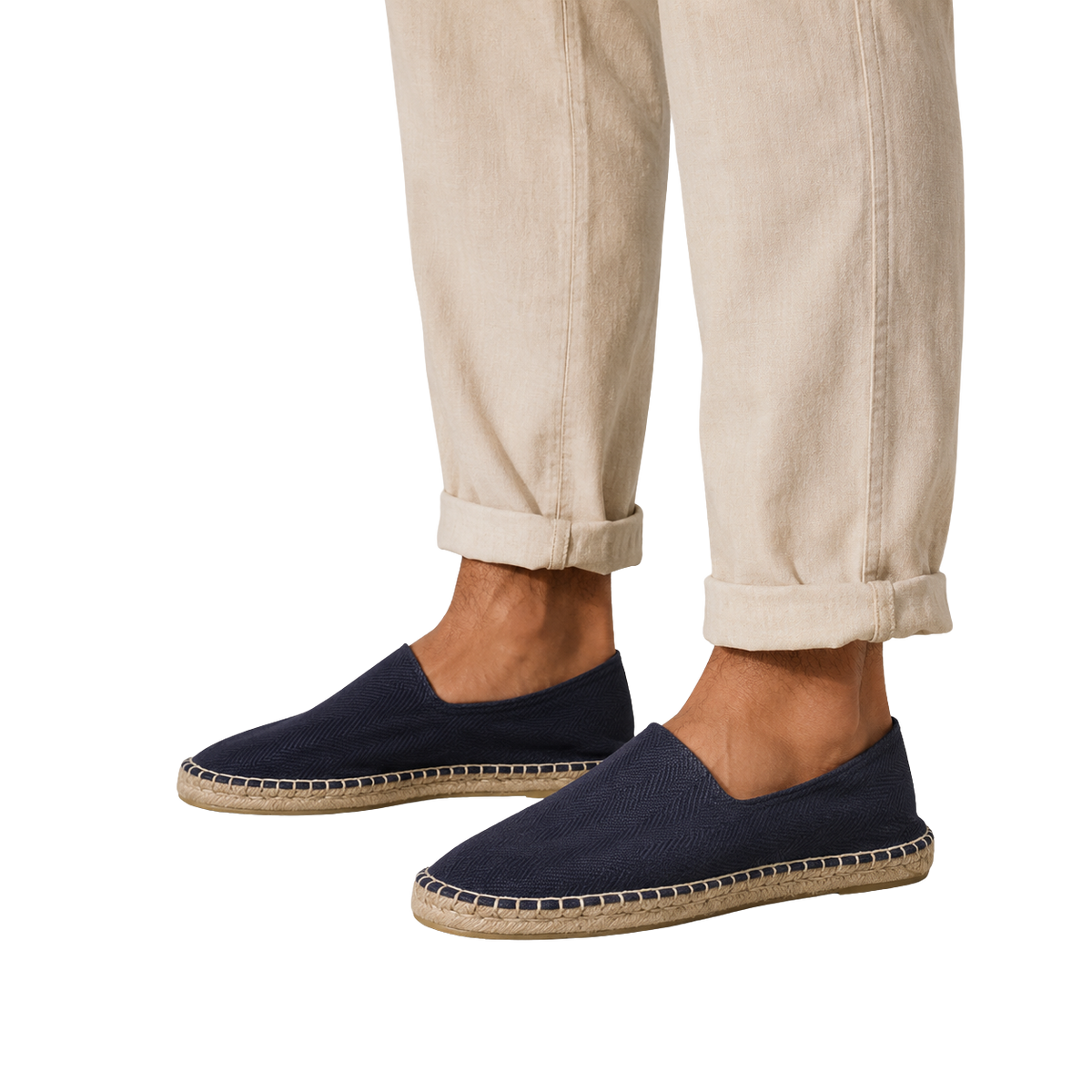 Herren Espadrilles Felix – Marineblau, Jute, leicht