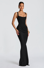 Damen Maxikleid Greta – Sanduhrform mit Korsett