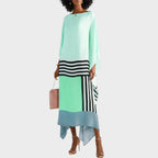 Damen Kleid Anna – Geometrisches Design, weite Ärmel