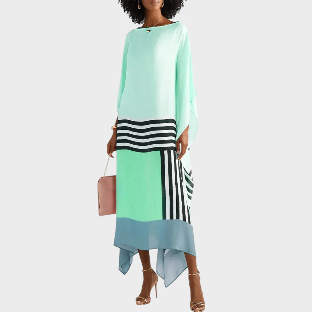 Damen Kleid Anna – Geometrisches Design, weite Ärmel