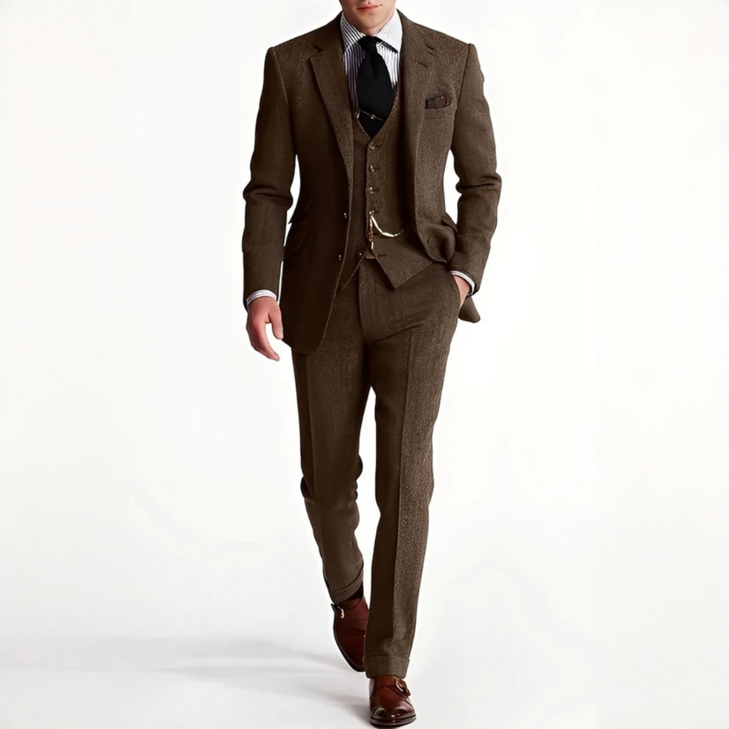 Herrenanzug Felix – Tweed Dreiteiler klassisch elegant