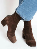 Damen Stiefeletten Greta – Weiches Wildleder, stabiler Blockabsatz