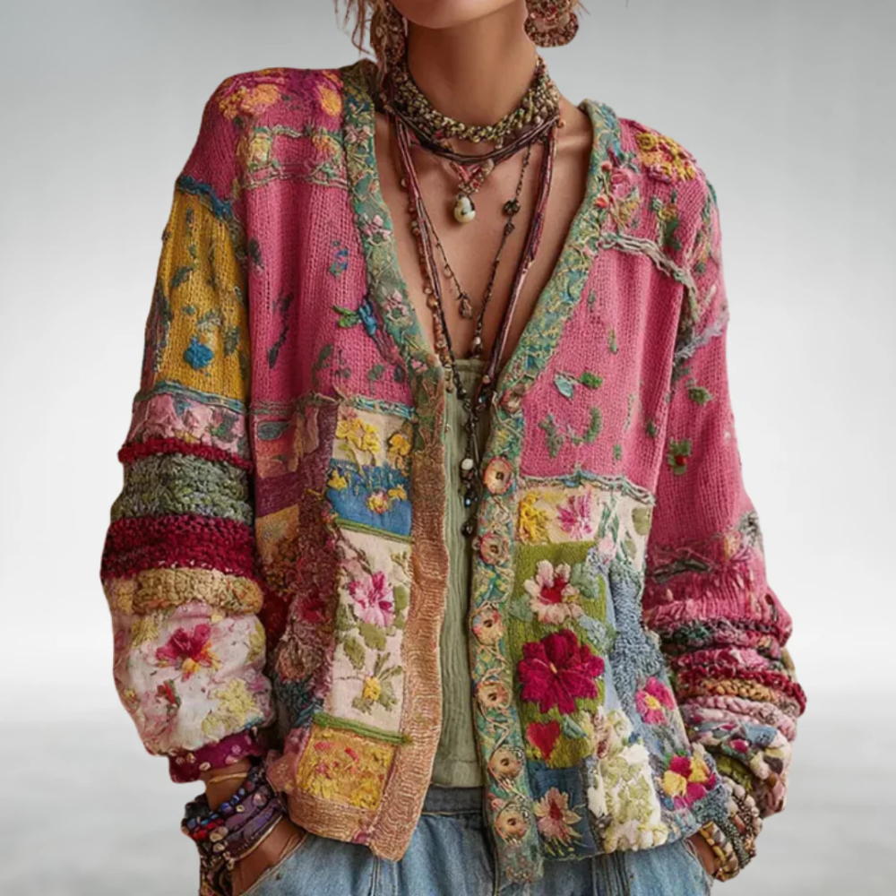 Damen Strickjacke Emma – Boho, ultra weich, lockerer Schnitt