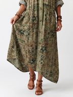 Damen Midikleid Mira – Oversized Schnitt mit Knöpfen und Taschen