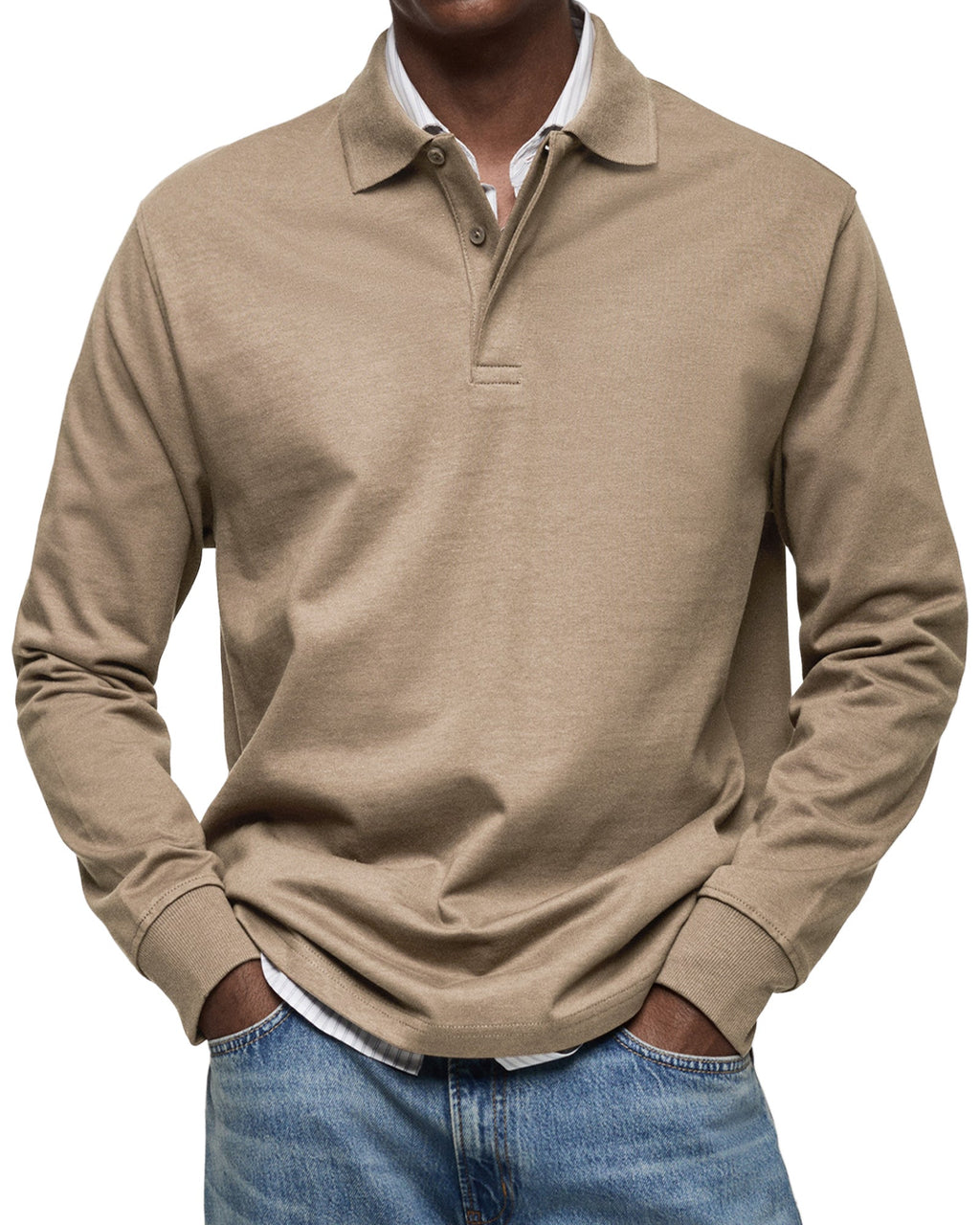 Herren Poloshirt langarm Felix – Eleganter Schnitt, zeitlos