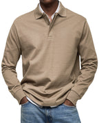 Herren Poloshirt langarm Felix – Eleganter Schnitt, zeitlos