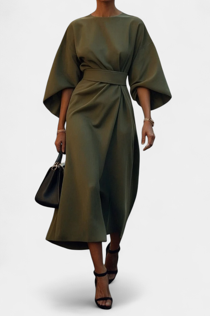 Damen Kleid Lena – Laternenärmel, tailliert