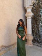 Damen Abendkleid grün – Eleganter Schnitt, weiches Material