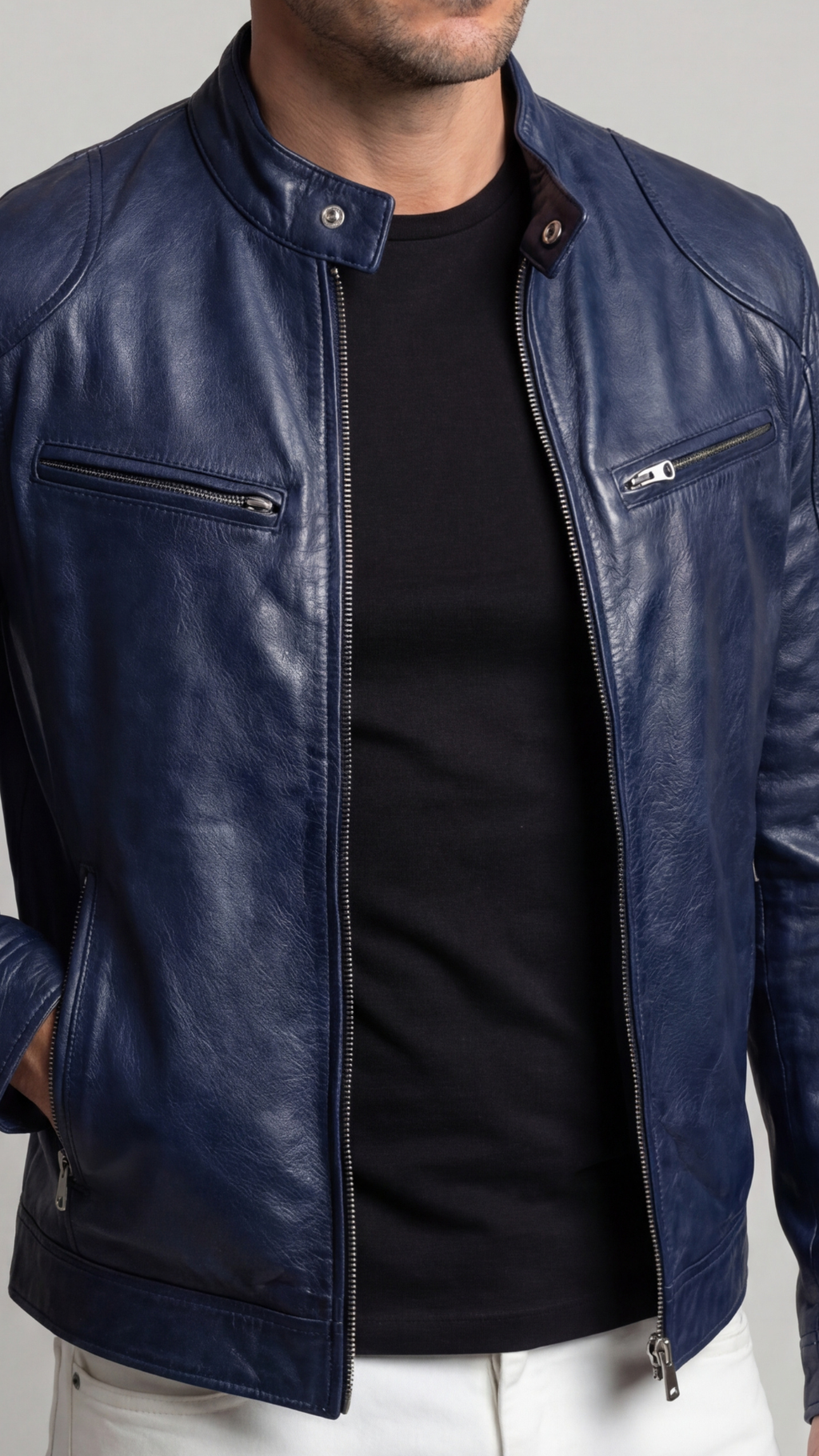 Herrenjacke Felix – Kunstleder elegant mit Futter