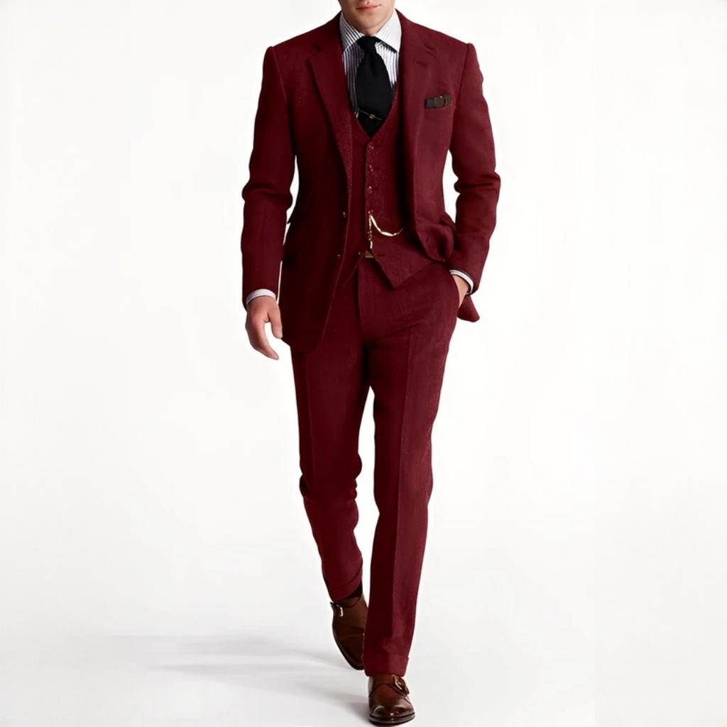 Herrenanzug Felix – Tweed Dreiteiler klassisch elegant