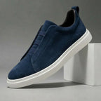Herren Slip-On Wildlederschuhe Paul – Elegant, cremefarbene Sohle